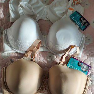 Set of 3 Bras (1 Bali and 2 Vanity Fair) Size 40DD